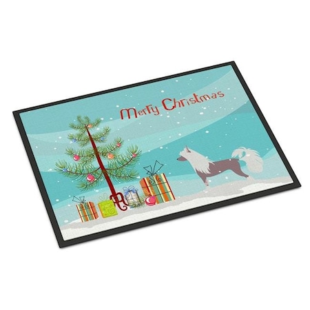 Carolines Treasures Carolines Treasures BB2961MAT Chinese Crested Merry Christmas Tree Indoor or Outdoor Mat 18x27 BB2961MAT